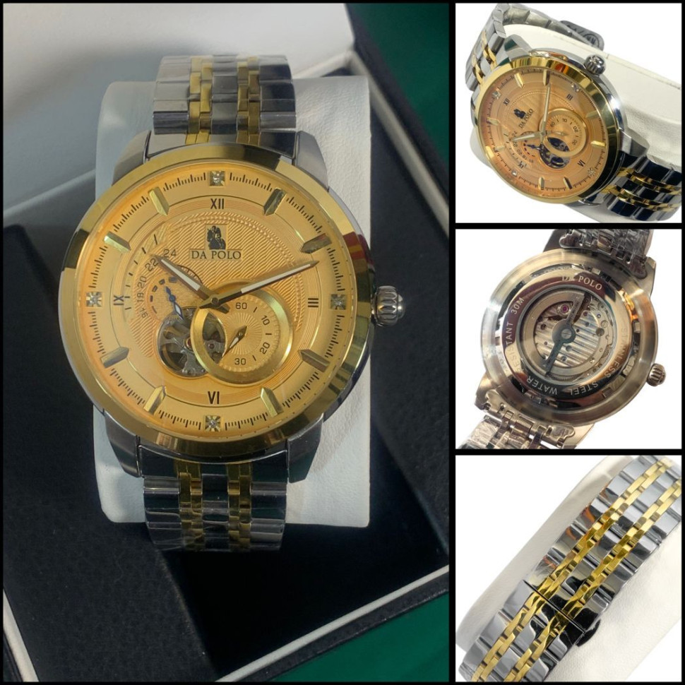 DA POLO(16500w) Чоловічий механічний годинник від бренду PARKER 3388-4.