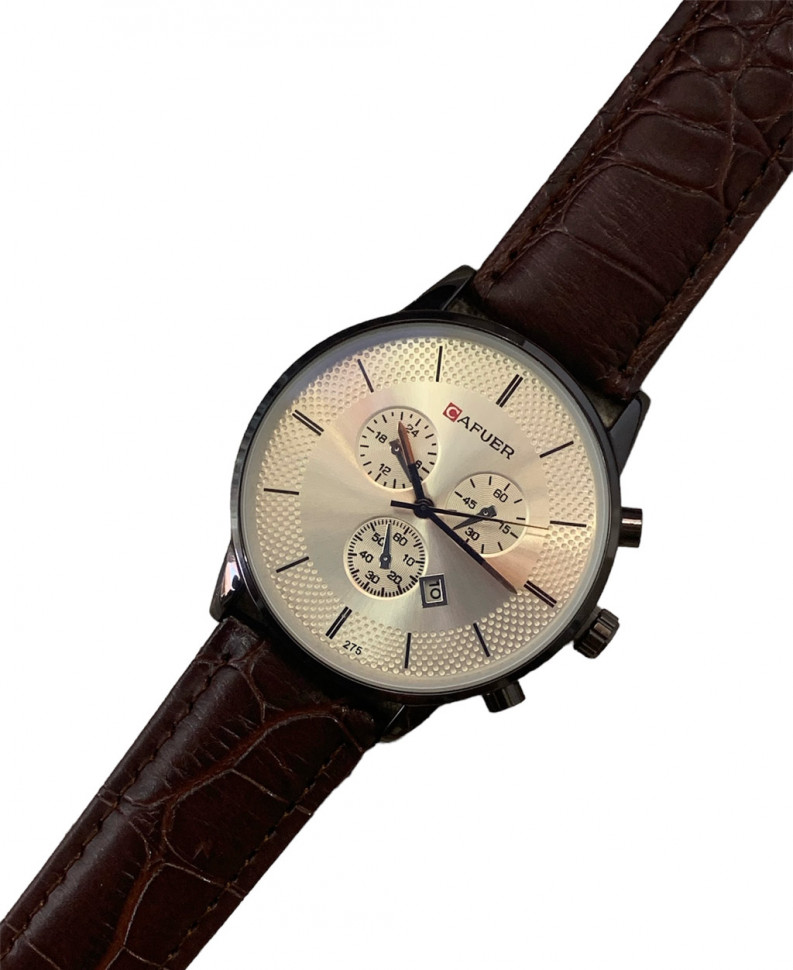 CAFUER(10-1-780w) Чоловічі наручні годинники. Скло хамелеон. Корпус чорний.