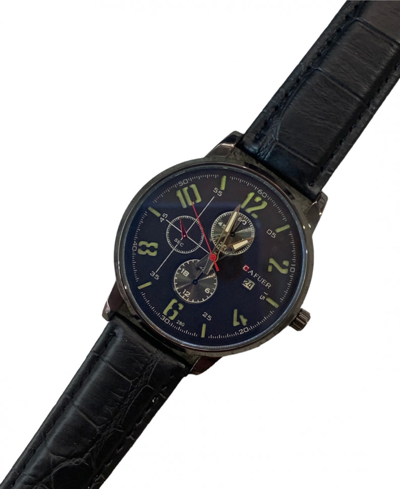 CAFUER (7-1-780w) Чоловічі годинники. Скло хамелеон. Корпус чорний